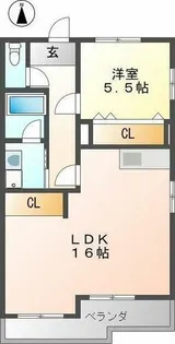 メゾン・シャン・ビラージ多加木【1階】の間取り
