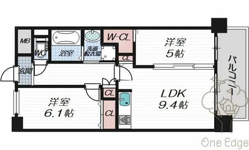 ベリー海老江【5階】の間取り