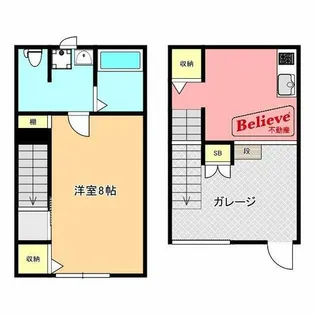 福岡県久留米市田主丸町田主丸【アパート】の間取り