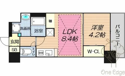 アーバネックス堂島【9階】の間取り