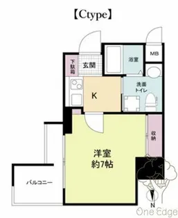 セレニテ梅田ルフレ【5階】の間取り