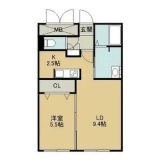オレオール南平岸【4階】の間取り