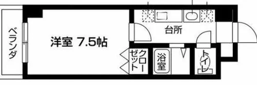 梅田エクセルハイツ【5階】の間取り