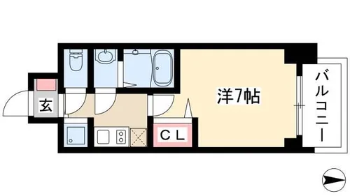 プレサンス丸の内レジデンスⅢ【12階】の間取り
