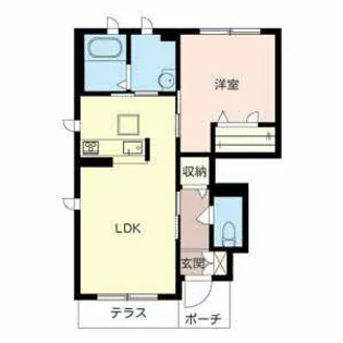 1LDKの間取り画像