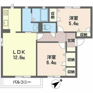 フォーレス藤江【0202号室】の間取り