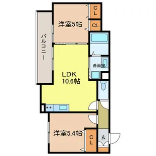 クリエオーレ菊水町【1階】の間取り