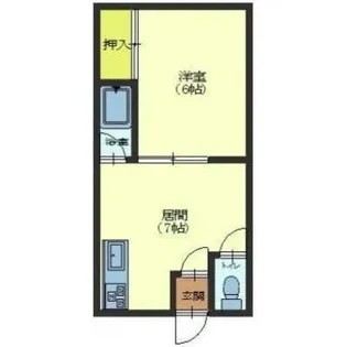 レジデンス八幡【K号室】の間取り