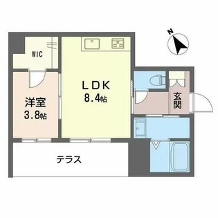 SHMプリミエール鳥飼八幡宮【A0103号室】の間取り