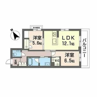 SHMプリミエール鳥飼八幡宮【A0301号室】の間取り