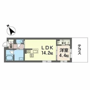 SHMプリミエール鳥飼八幡宮【A0102号室】の間取り