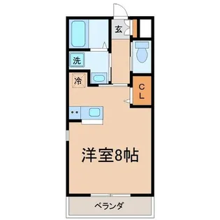 リタ・フラッツB【1階】の間取り