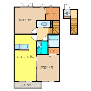 ボヌール寺西【2階】の間取り