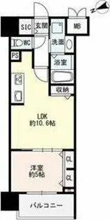 ザ・シンフォニア新栄【9階】の間取り