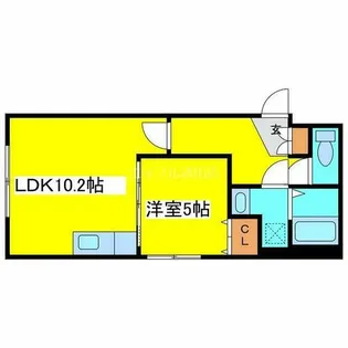 プルミエール・ミウ・ヴィ【102号室】の間取り