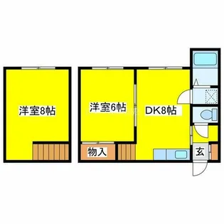 マクセル平岡【203号室】の間取り