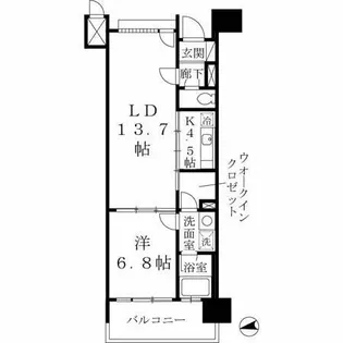 ロイヤルパークスなんば【4階】の間取り