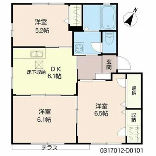 デューク沼口 D棟【1階】の間取り