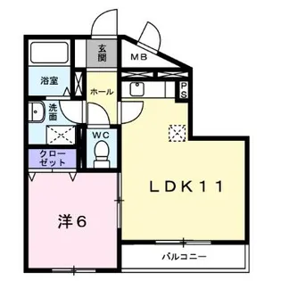 トータス宮前【202号室】の間取り