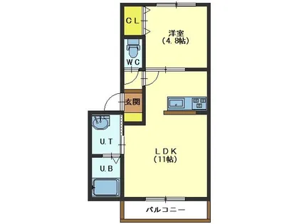 ル・ソレイユ柏木【2階】の間取り