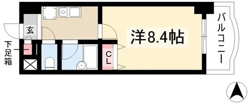 現代ハウス新栄【705号室】の間取り