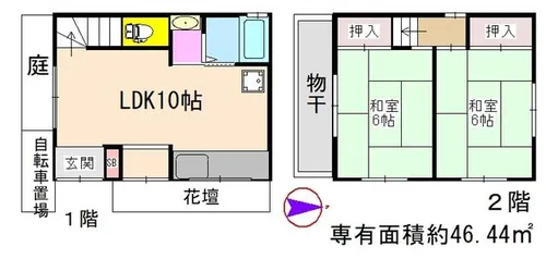 京都府京都市左京区二条通川端東入5筋目杉本町【一戸建】の間取り