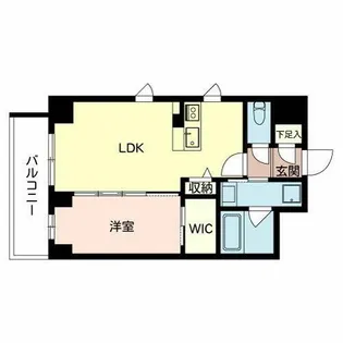 1LDKの間取り画像