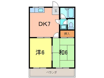 ハイツ内藤【206号室】の間取り