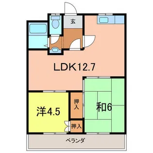 フローラルハイツ【1階】の間取り