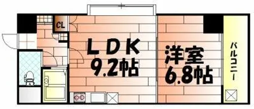 ウインズ三萩野【12階】の間取り