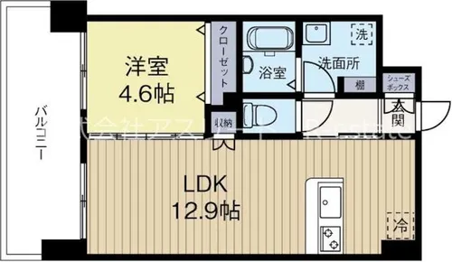 福岡県福岡市博多区石城町【マンション】の間取り