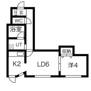 カラバオ白石【206号室】の間取り