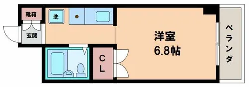 ライオンズシティ難波南第2【4階】の間取り