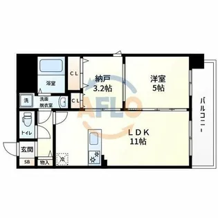アール・オーハイム松崎町【4階】の間取り