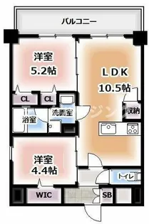 アーバネックス梅田中崎町Ⅱ【10階】の間取り