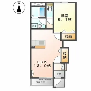 エスポアールパレス【1階】の間取り