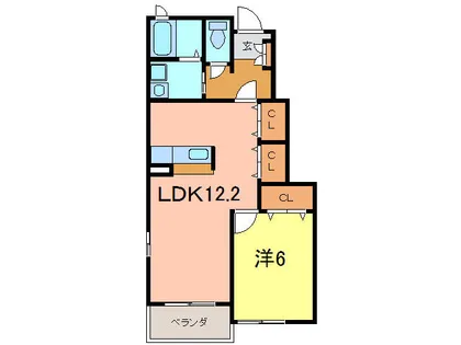 ネオ・ハーモニーS1【106号室】の間取り