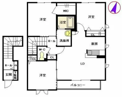 KSマリー A棟【A0202号室】の間取り