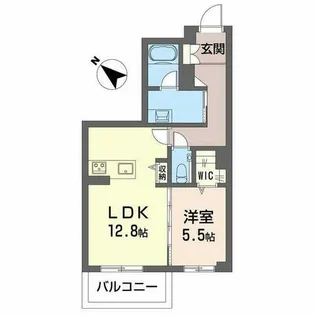 Aile Blanche 吹上【0101号室】の間取り