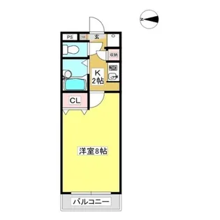 ウイングコート御幸【307号室】の間取り