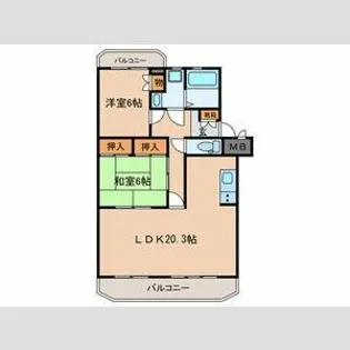 サニーコート庄名【3階】の間取り