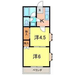 ベルデ新川【1階】の間取り