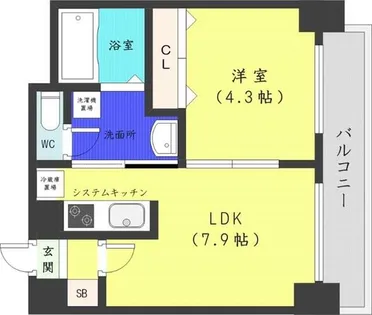 グレイスコート円山北【3階】の間取り