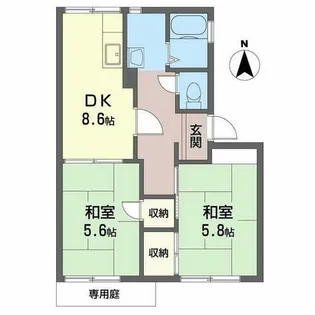 アーバンハウスC【0105号室】の間取り