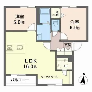 オークヒル【0207号室】の間取り