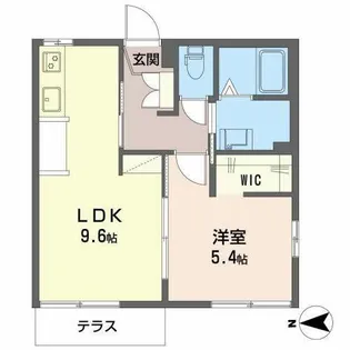 1LDKの間取り画像