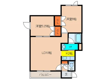 めぞん参番館【102号室】の間取り