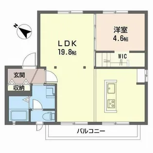 1LDKの間取り画像