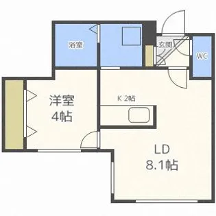 フェリーチェ新札幌【401号室】の間取り
