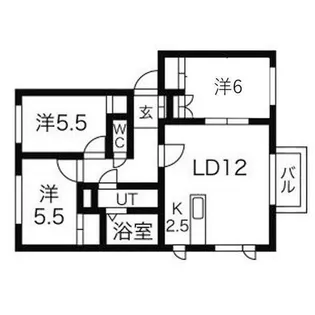 ブレスコートC【203号室】の間取り